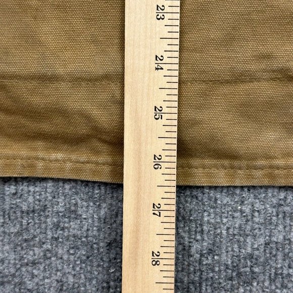 Carhartt Canvas Duck Vest Men Large Full Zip Sherpa Lined Distress Brown V26 CML - Picture 13 of 13